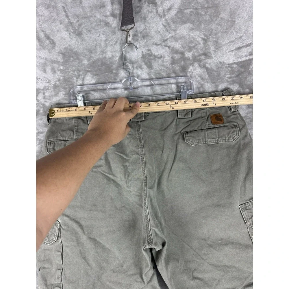 Vintage Carhartt Duck Work Shorts Canvas Green Men's Size 42 Utility Outdoor